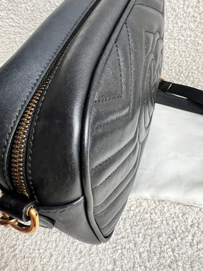 Gucci GG Black Marmont Small Shoulder Bag (RRP £1440)