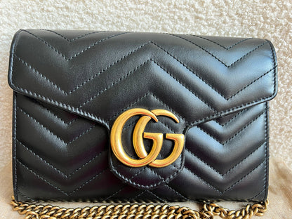 Gucci Black GG Marmont Matelasse Mini Bag (RRP £1440)