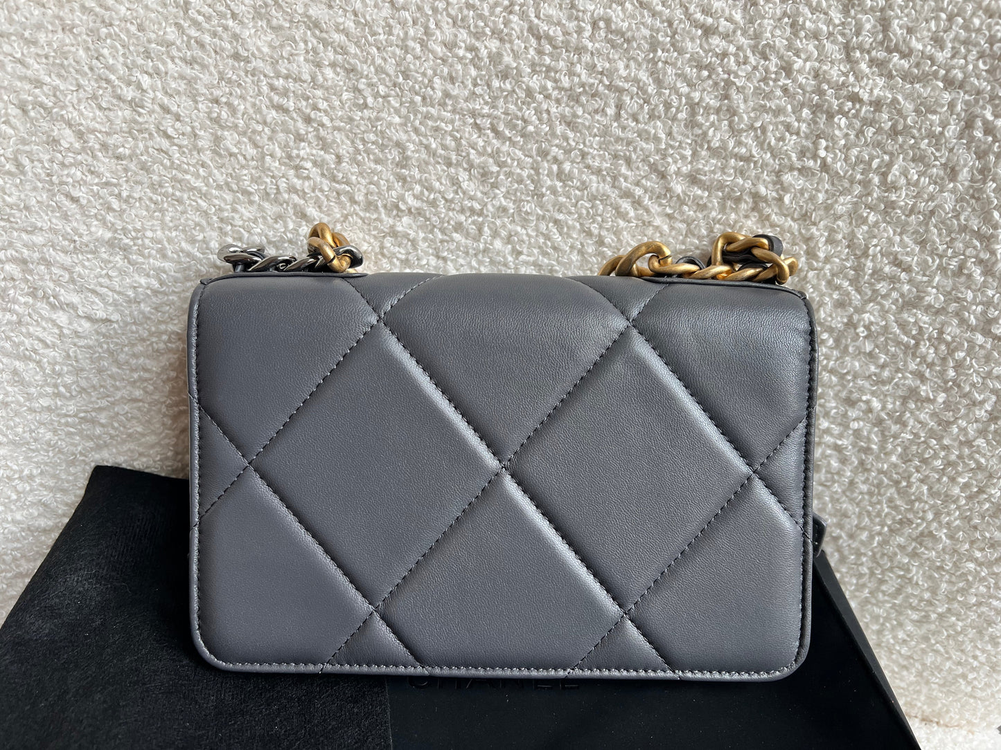 Chanel Grey 19 Wallet on Chain