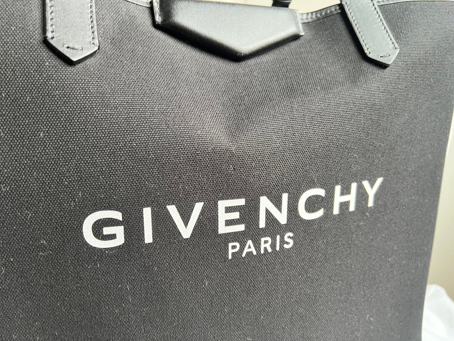 Givenchy Large Antigona Black Canvas Tote Bag