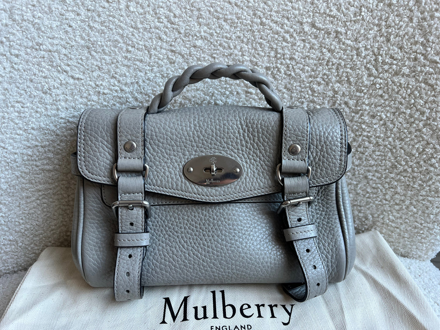 Mulberry Pale Grey Mini Alexa (RRP £1095)