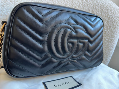 Gucci GG Black Marmont Small Shoulder Bag (RRP £1440)