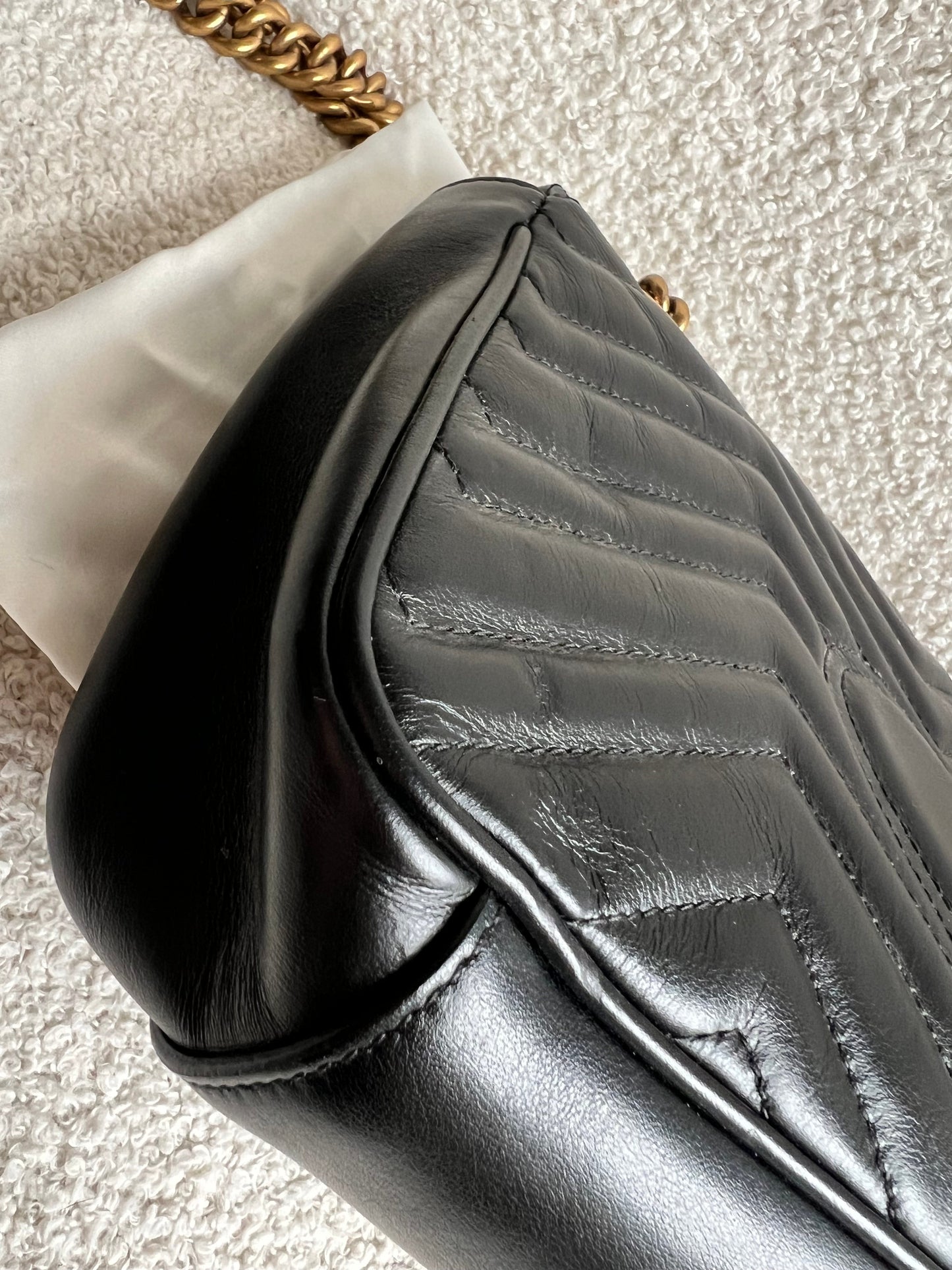 Gucci GG Black Marmont Small Shoulder Bag (RRP £2070)