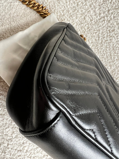 Gucci GG Black Marmont Small Shoulder Bag (RRP £2070)