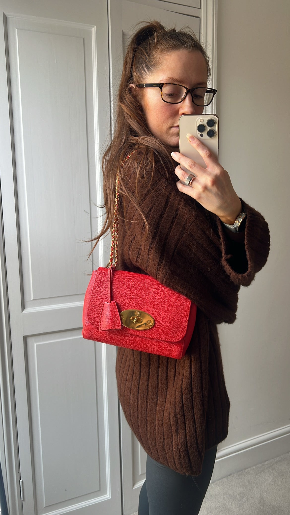 Mulberry Fiery Red Regular Lily with Gold Hardware (RRP £995)