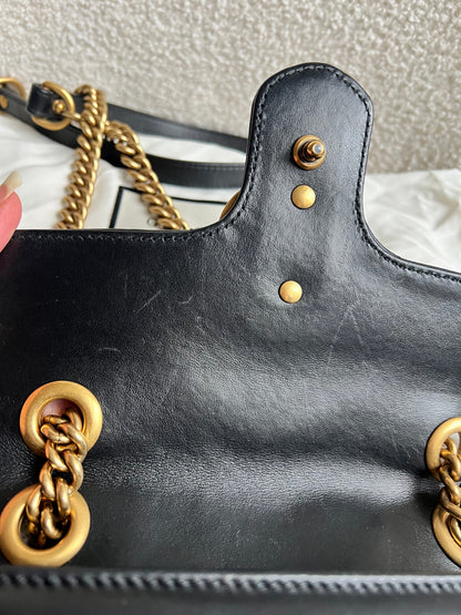 Gucci GG Black Marmont Mini Shoulder Bag (RRP £1,890)