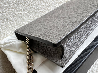 Gucci Dollar Grey Interlocking Chain Wallet