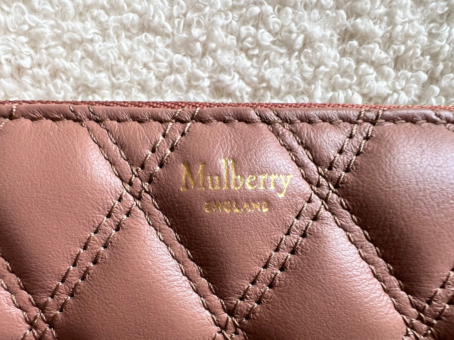 Mulberry Blush Quilted Continental Wallet (RRP £345)