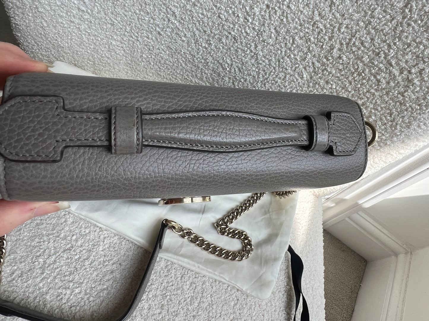 Gucci Interlocking GG Grey Medium Top Handle Bag (RRP £1,150)