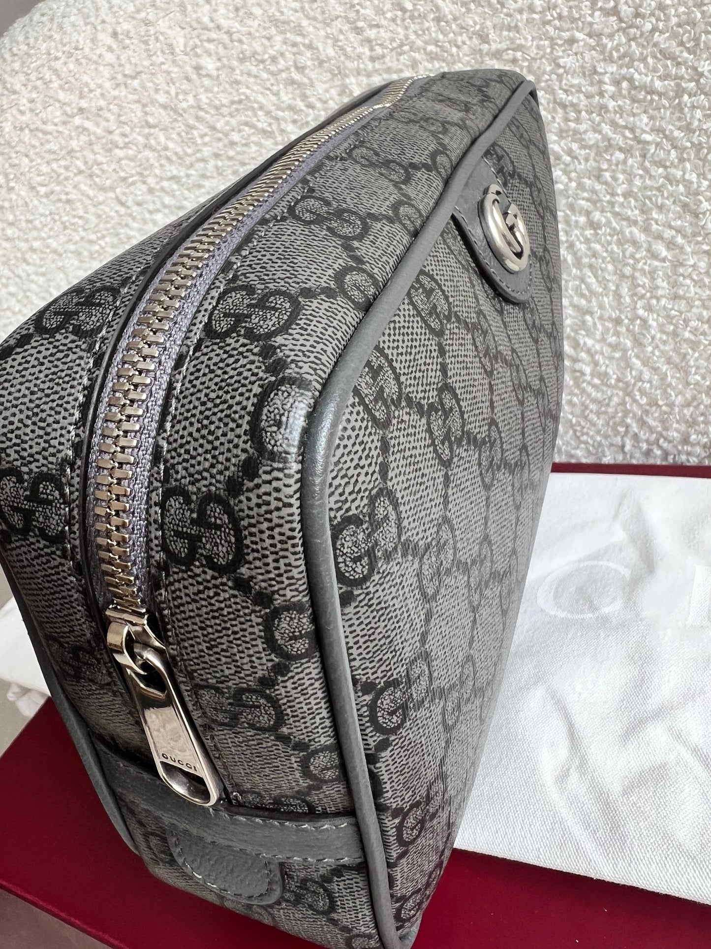 Gucci Grey / Black Supreme Toiletries Bag (RRP £575)