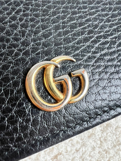 Gucci Black GG Marmont Chain Wallet (RRP £790)