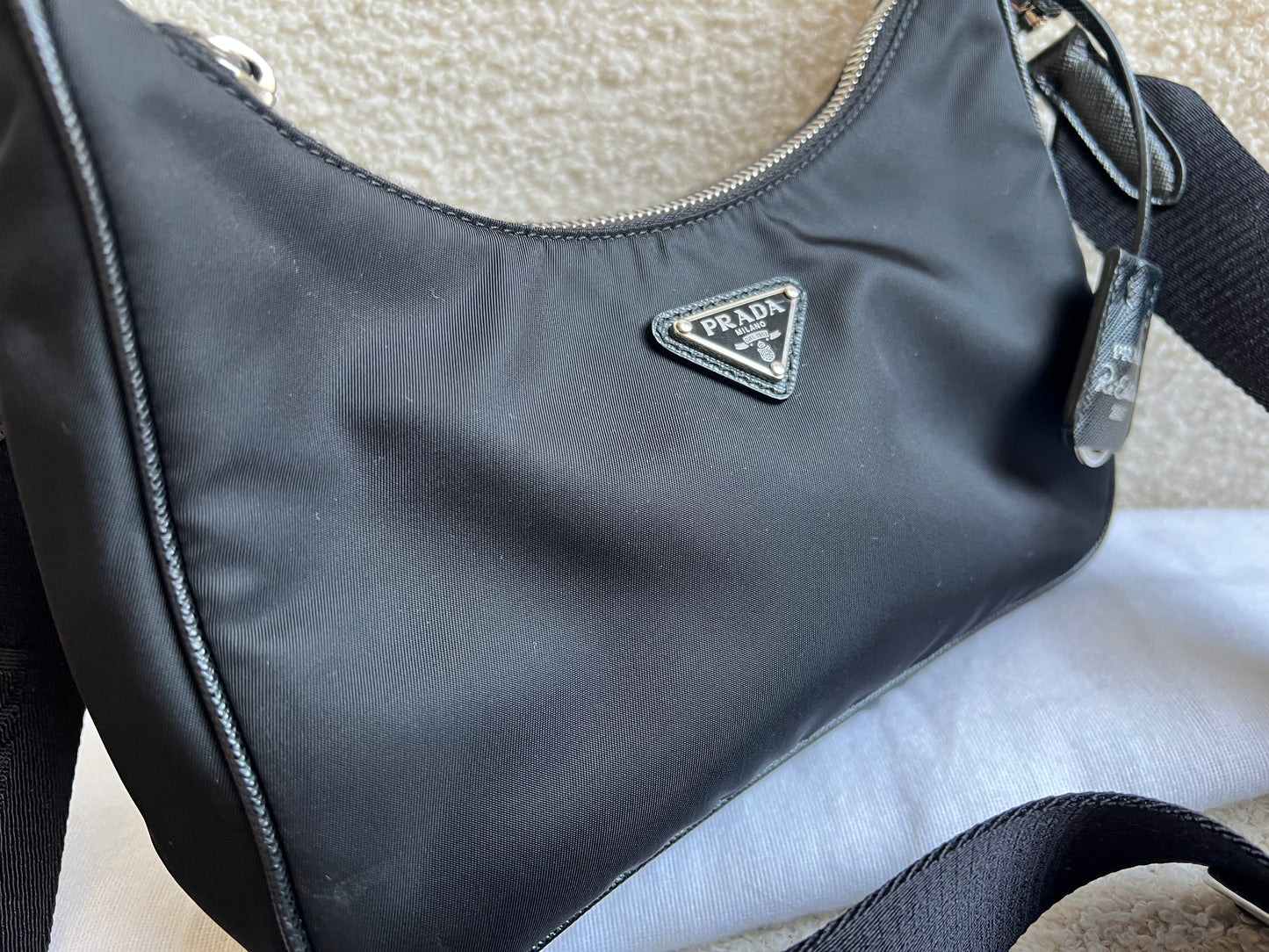 Prada Re-edition Black Nylon Shoulder Bag (RRP £1,500)