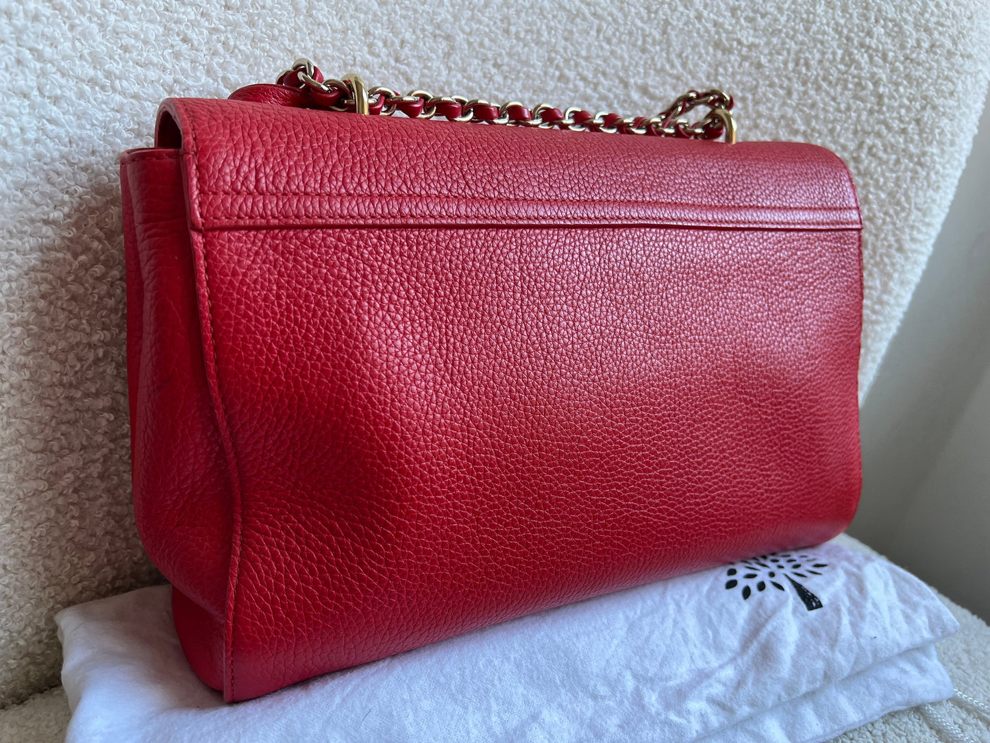 Mulberry Fiery Spritz Red Medium Lily with Gold Hardware (RRP £995)