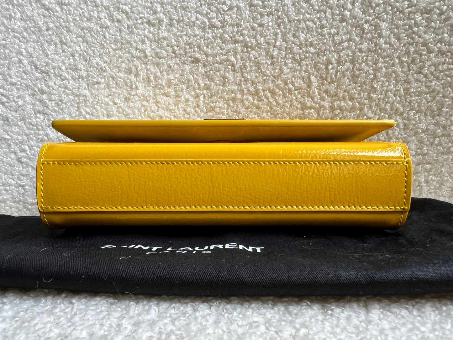 Yves Saint Laurent (YSL) Small Kate Yellow Patent with Gold Hardware (RRP £1,440)