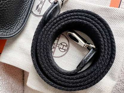 Hermes Evelyne TPM in Black Clemence Leather with Palladium Hardware