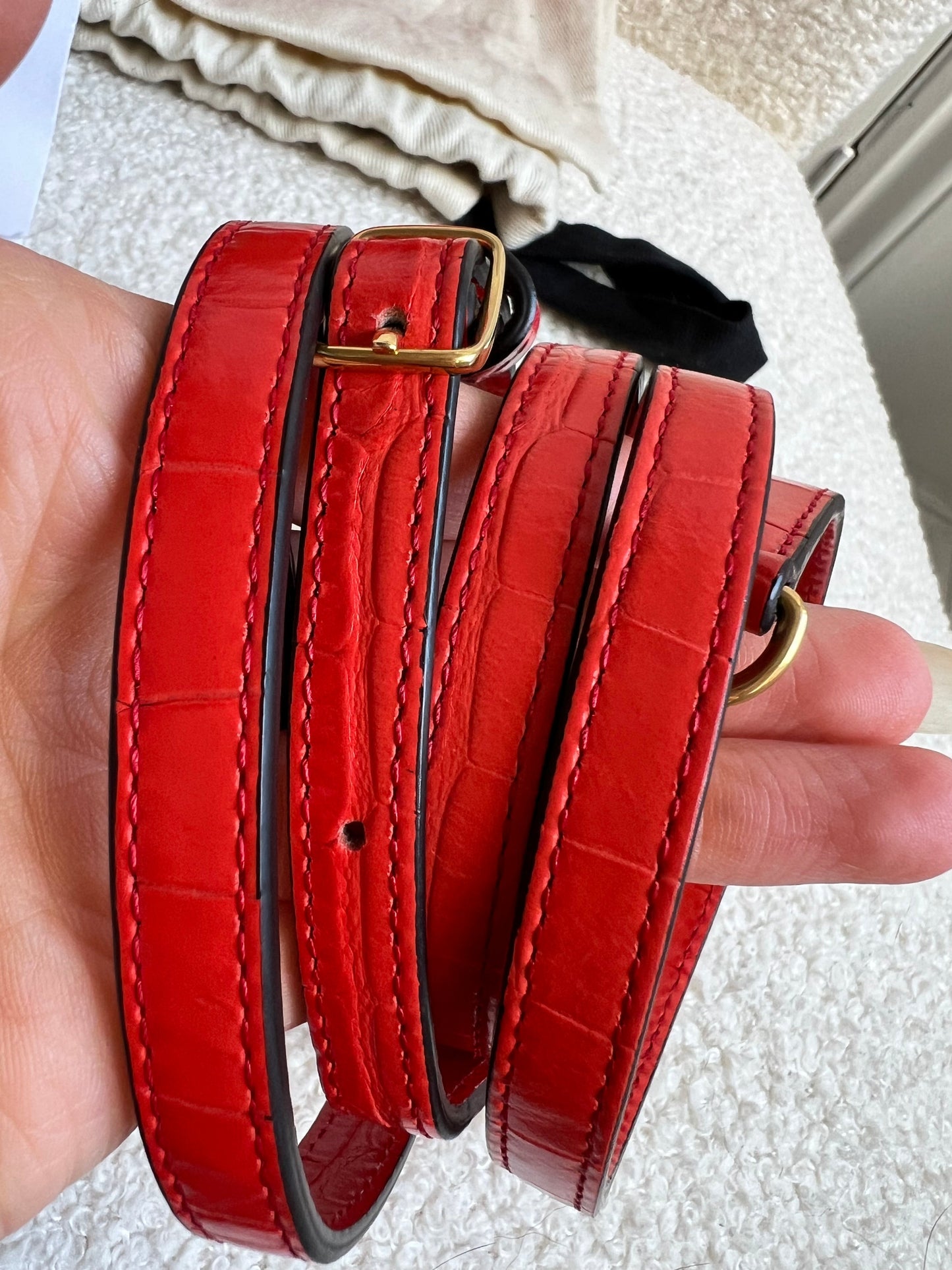 Mulberry Red Croc Small Darley Satchel  (RRP £599)