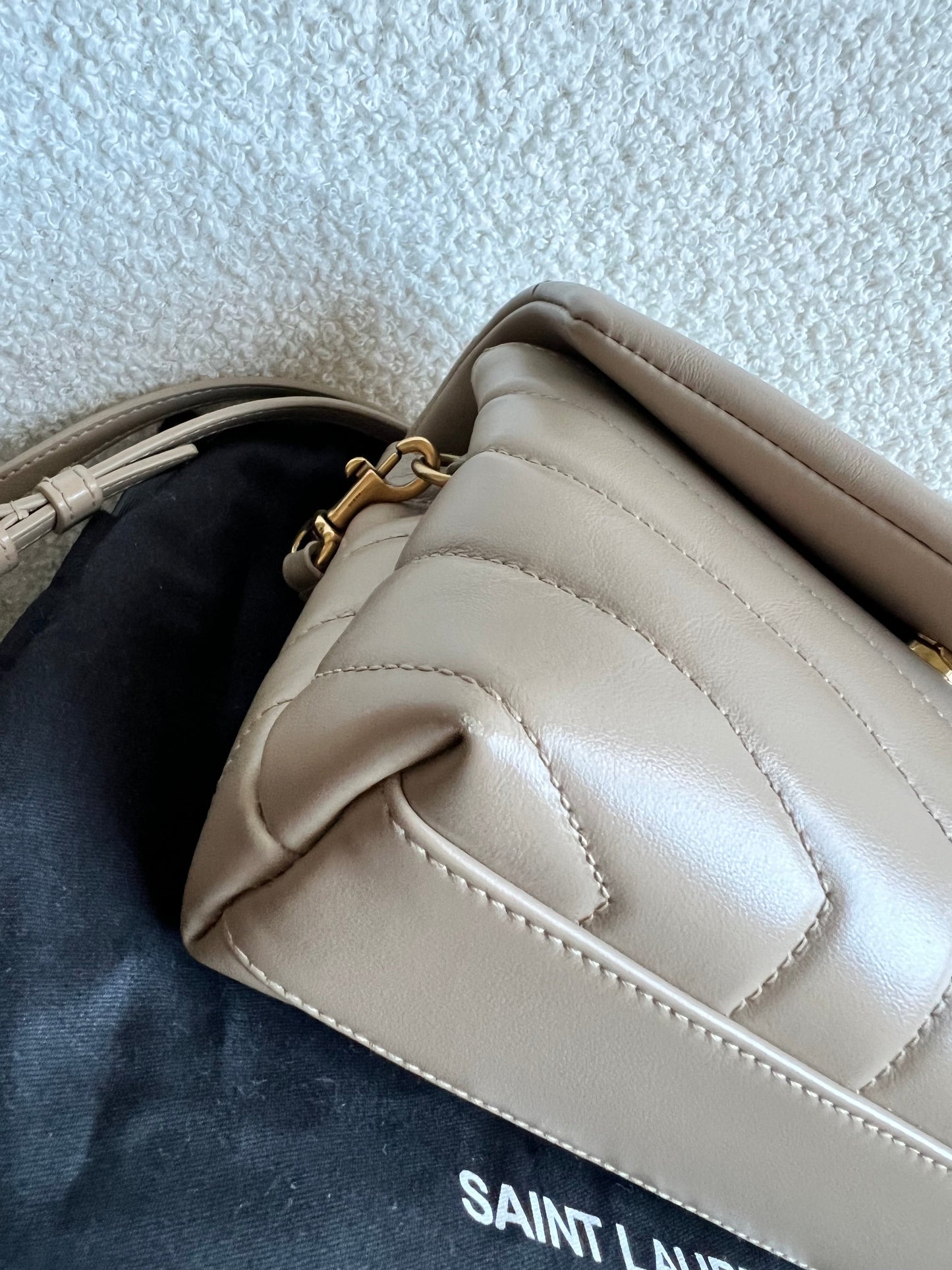 Yves Saint Laurent (YSL) Dark Beige Toy Lou Lou (RRP £1,350)
