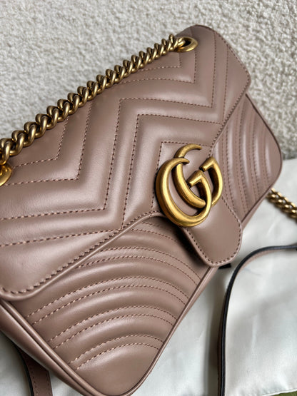 Gucci GG Dusty Pink Marmont Small Shoulder Bag (RRP £2070)