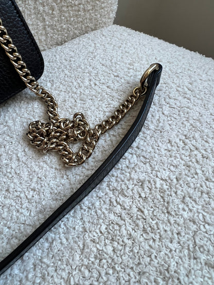 Gucci Interlocking GG Black Small Shoulder Bag