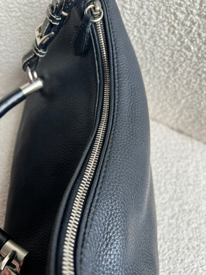 Prada Belted Zip Shoulder Bag Vitello Daino