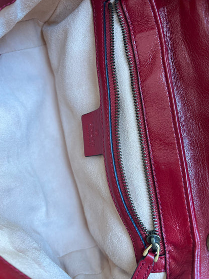 Gucci GG Black and Red Torchon Marmont Small Shoulder Bag