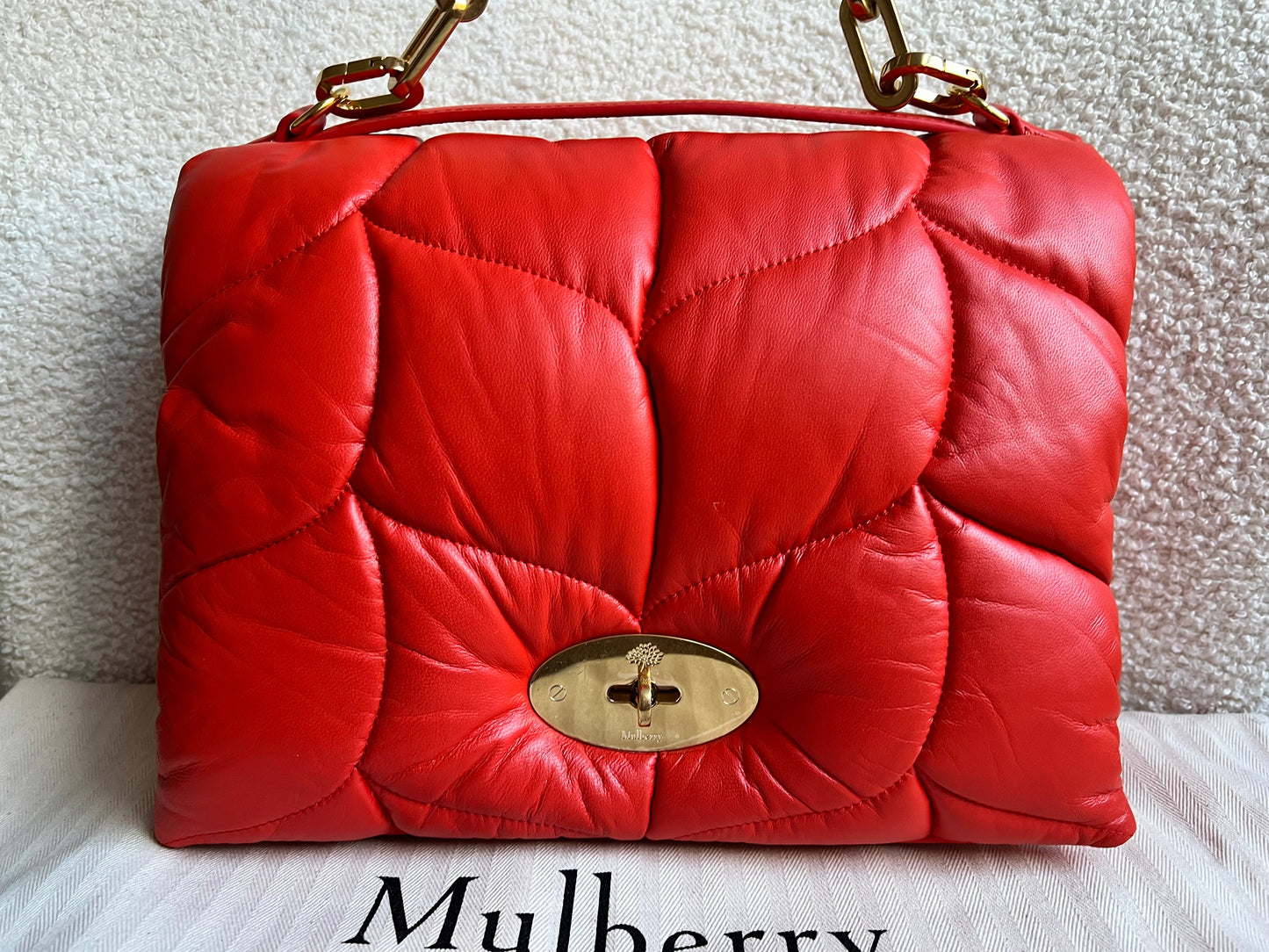 Mulberry Coral Orange Softie in Pillow Effect Nappa Leather (RRP £1650)