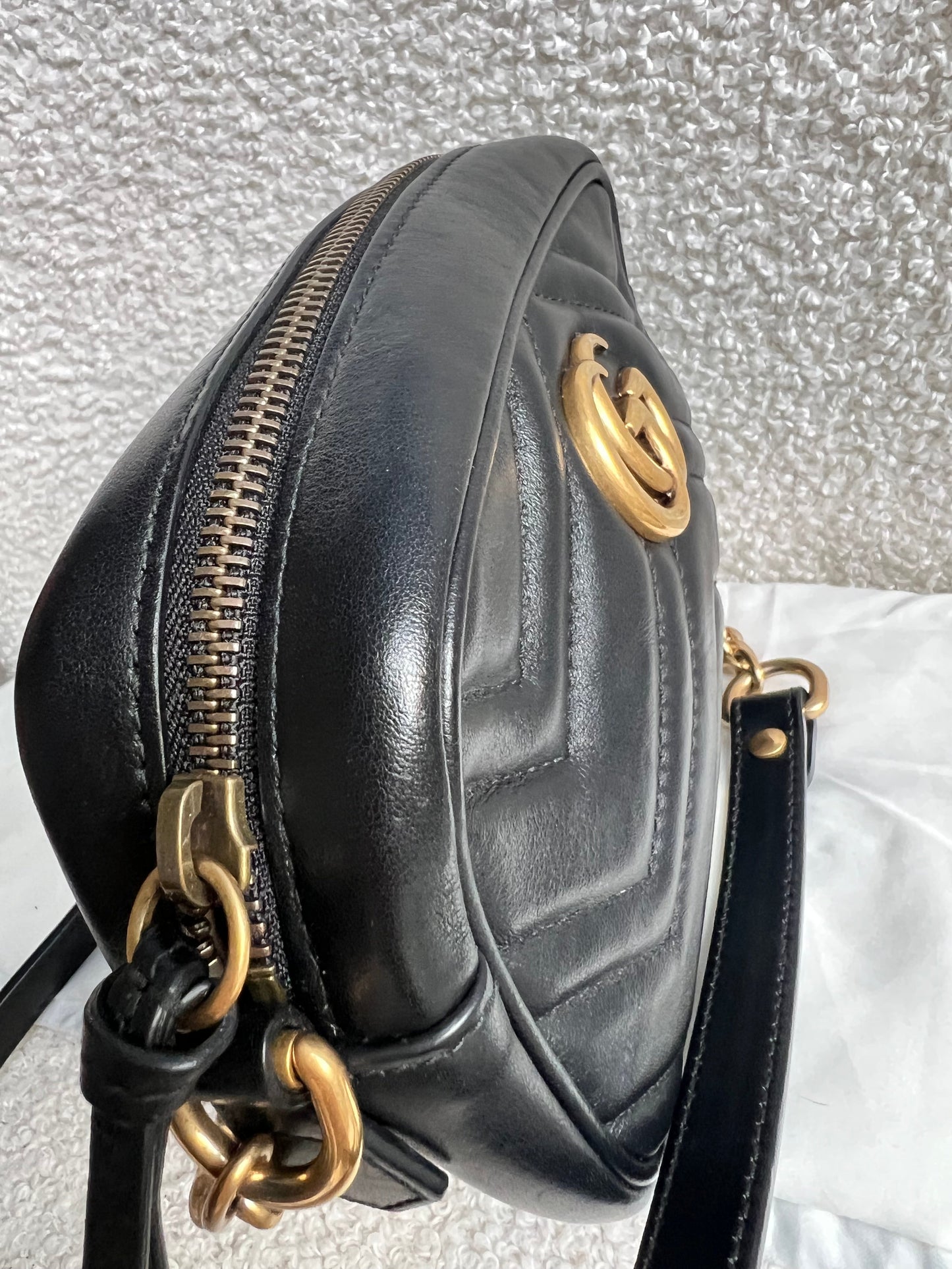 Gucci GG Black Marmont Mini Shoulder Bag (RRP £1,360)