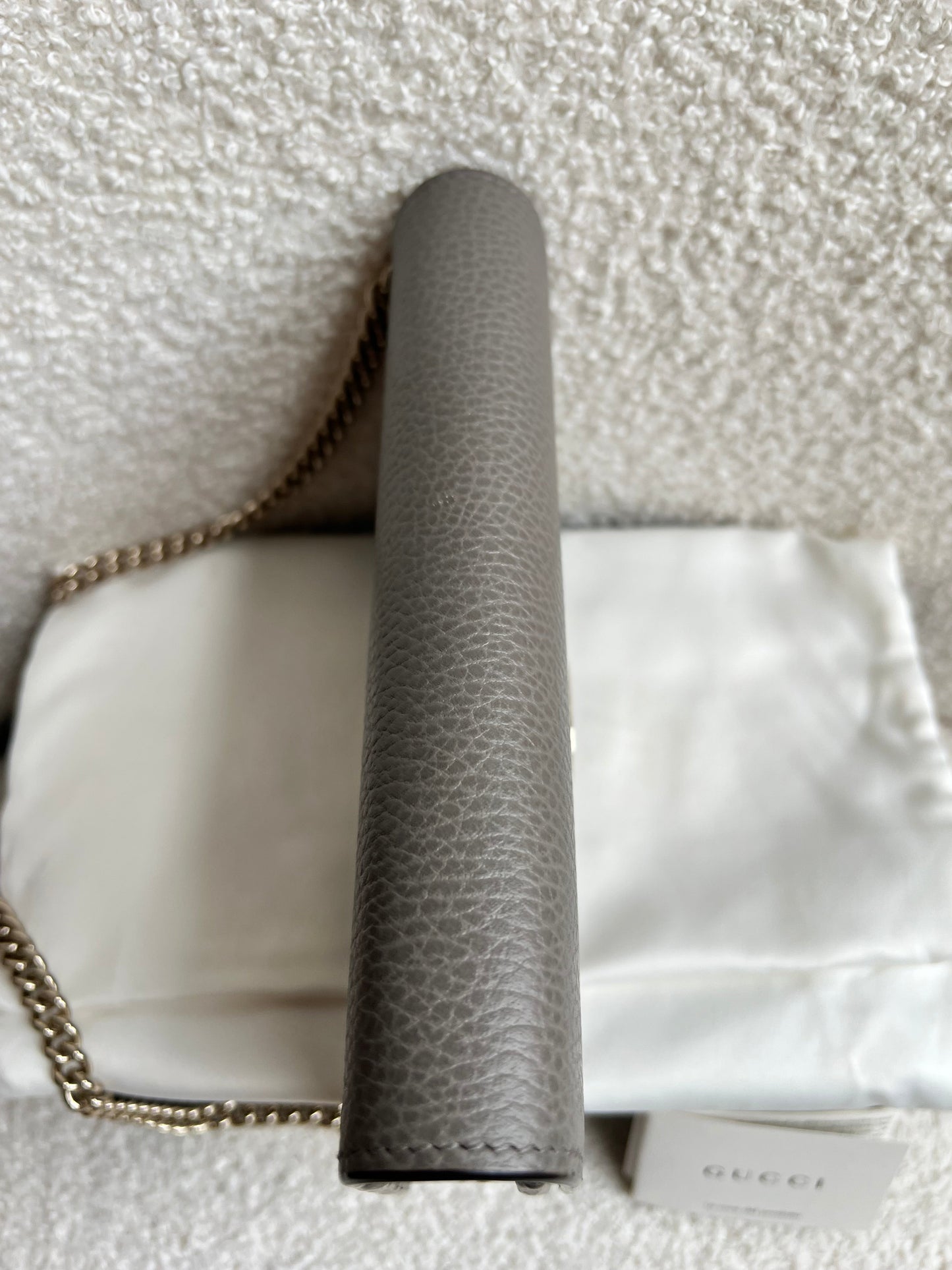 Gucci Dollar Grey Interlocking Chain Wallet