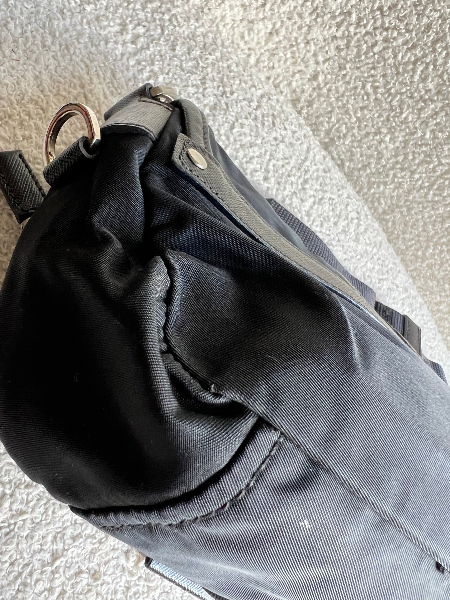 Prada Vintage Nylon Buckle Shoulder Bag