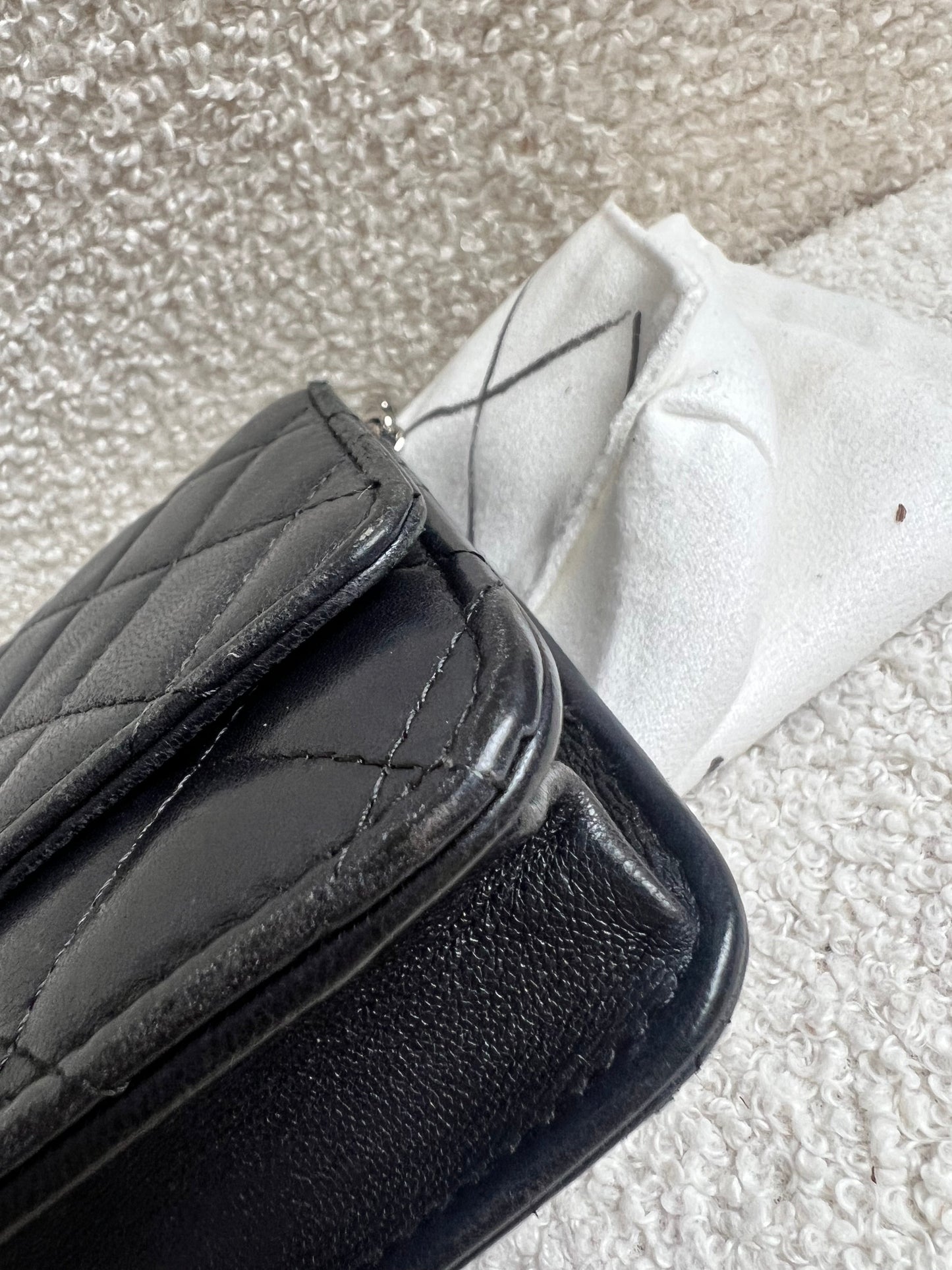 Chanel Wallet on Chain in Black Lambskin Silver Hardware (RRP £2,820)