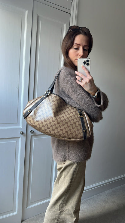 Gucci GG Coated Canvas Abbey Hobo
