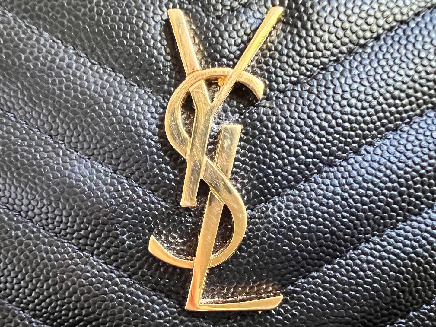 Yves Saint Laurent (YSL) Black Cassandra Zip Pouch (RRP £365)