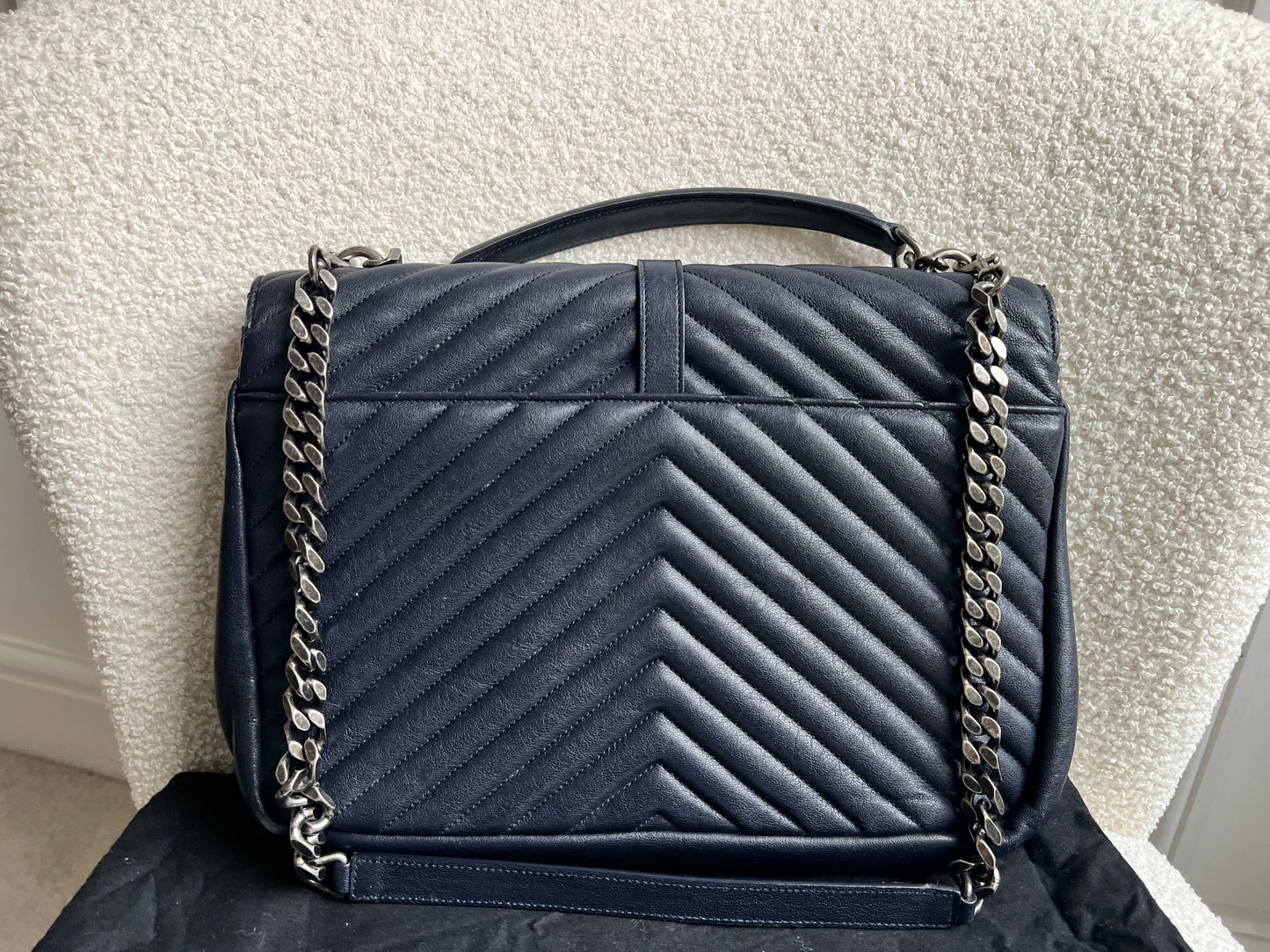 Yves Saint Laurent (YSL) Navy Large College (RRP £2,280)