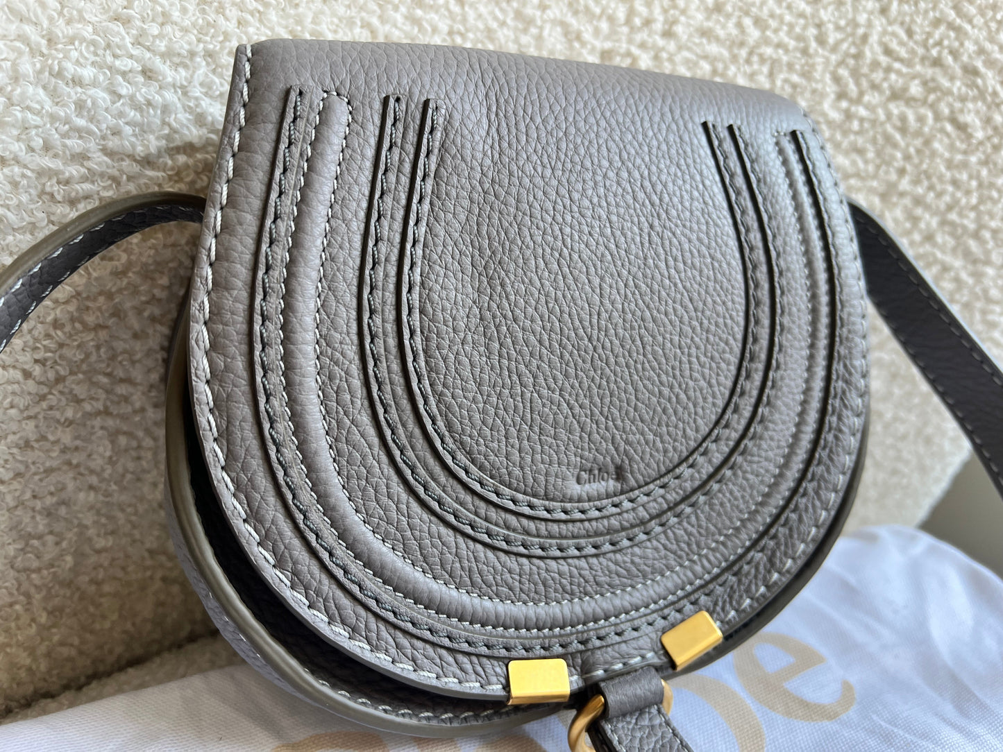 Chloe Small Cashmere Grey Marcie Saddle Bag (RRP £1050)
