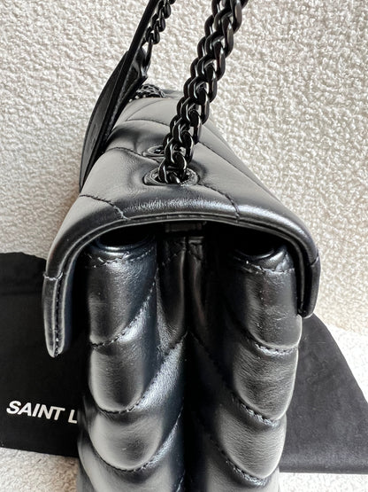 Yves Saint Laurent (YSL) Black on Black Small Lou Lou (RRP £1,940)