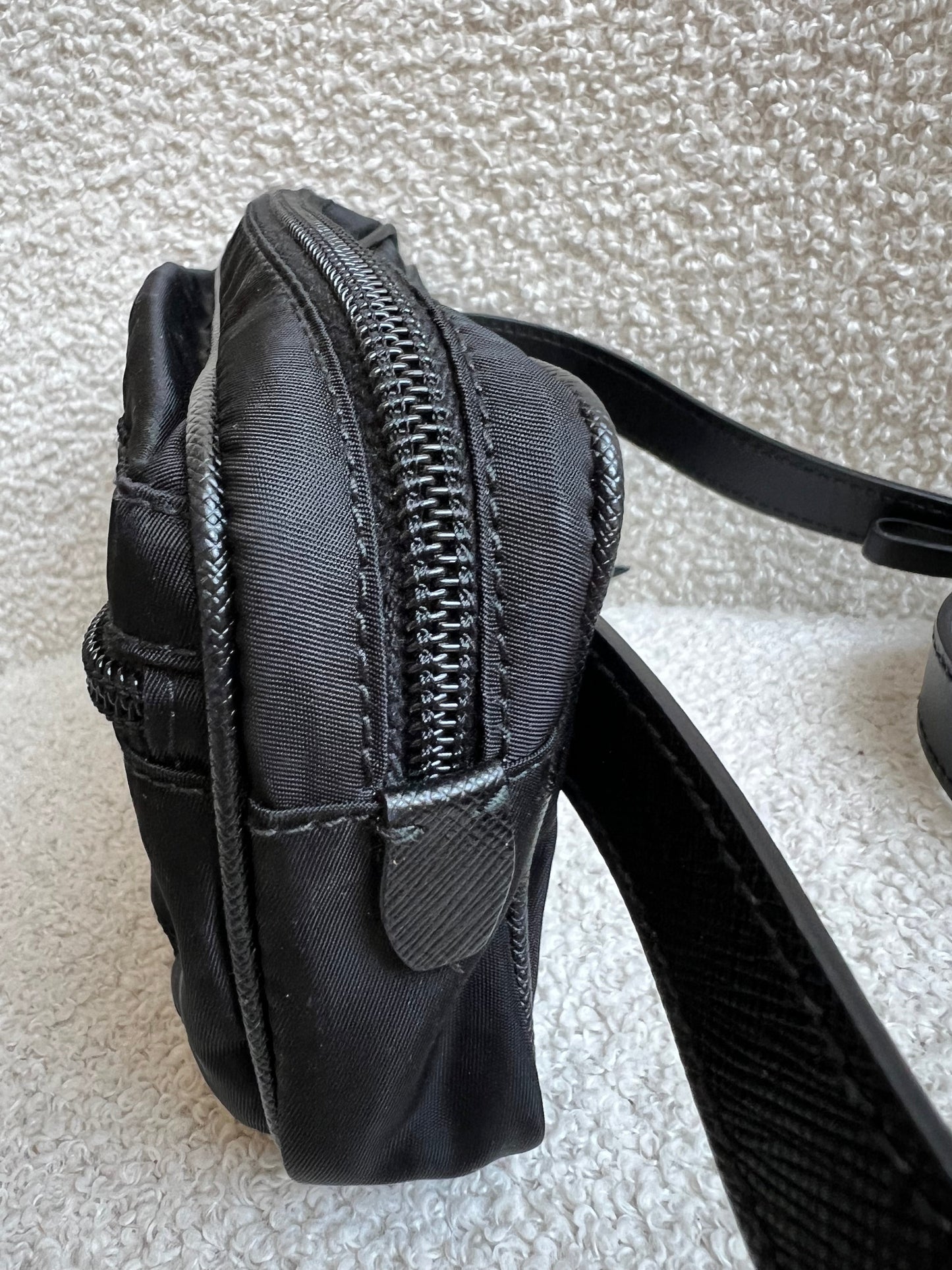 Prada Black Nylon Mini Belt Bag