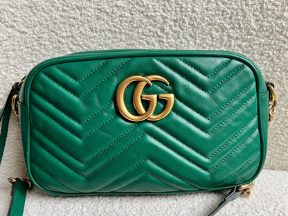 Gucci GG Green Marmont Small Shoulder Bag (RRP £1440)