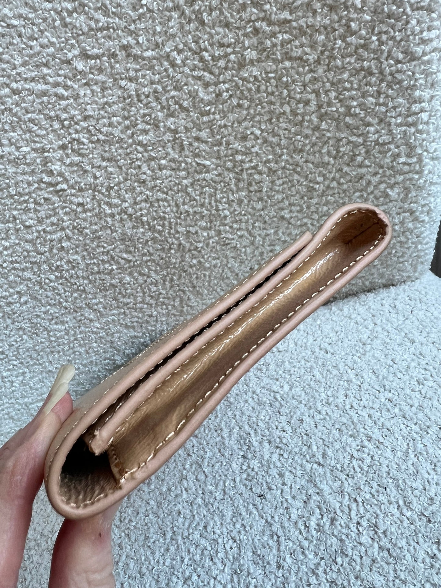 Yves Saint Laurent (YSL) Beige Patent Belle de Jour Clutch