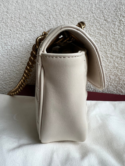 Gucci GG White Marmont Mini Shoulder Bag (RRP £1,890)