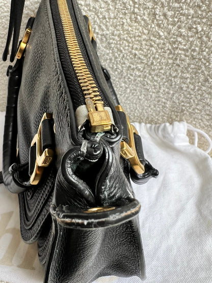 Chloe Black Mini Marcie Double Carry Bag