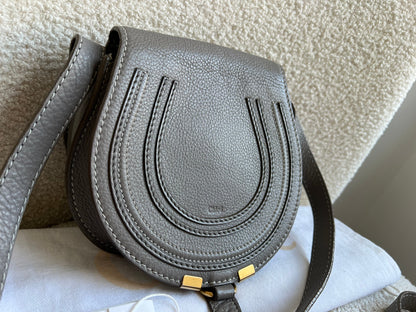 Chloe Small Cashmere Grey Marcie Saddle Bag (RRP £1050)