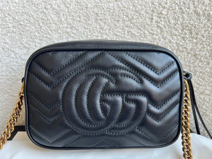 Gucci GG Black Marmont Mini Shoulder Bag (RRP £1,360)