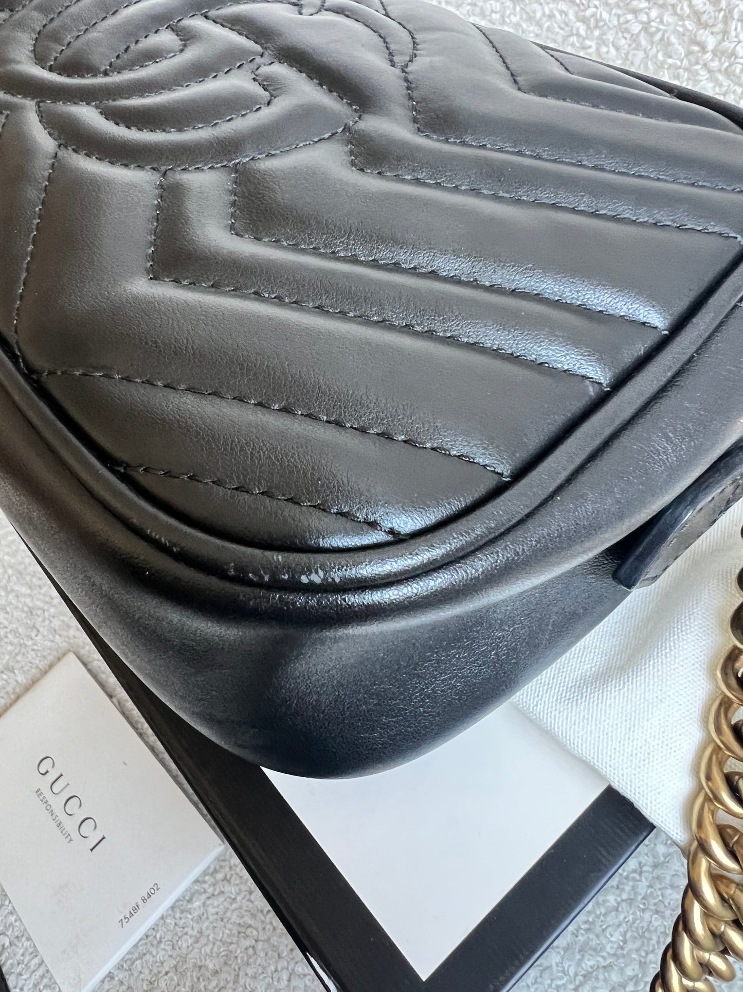 Gucci GG Black Marmont Small Shoulder Bag (RRP £1440)