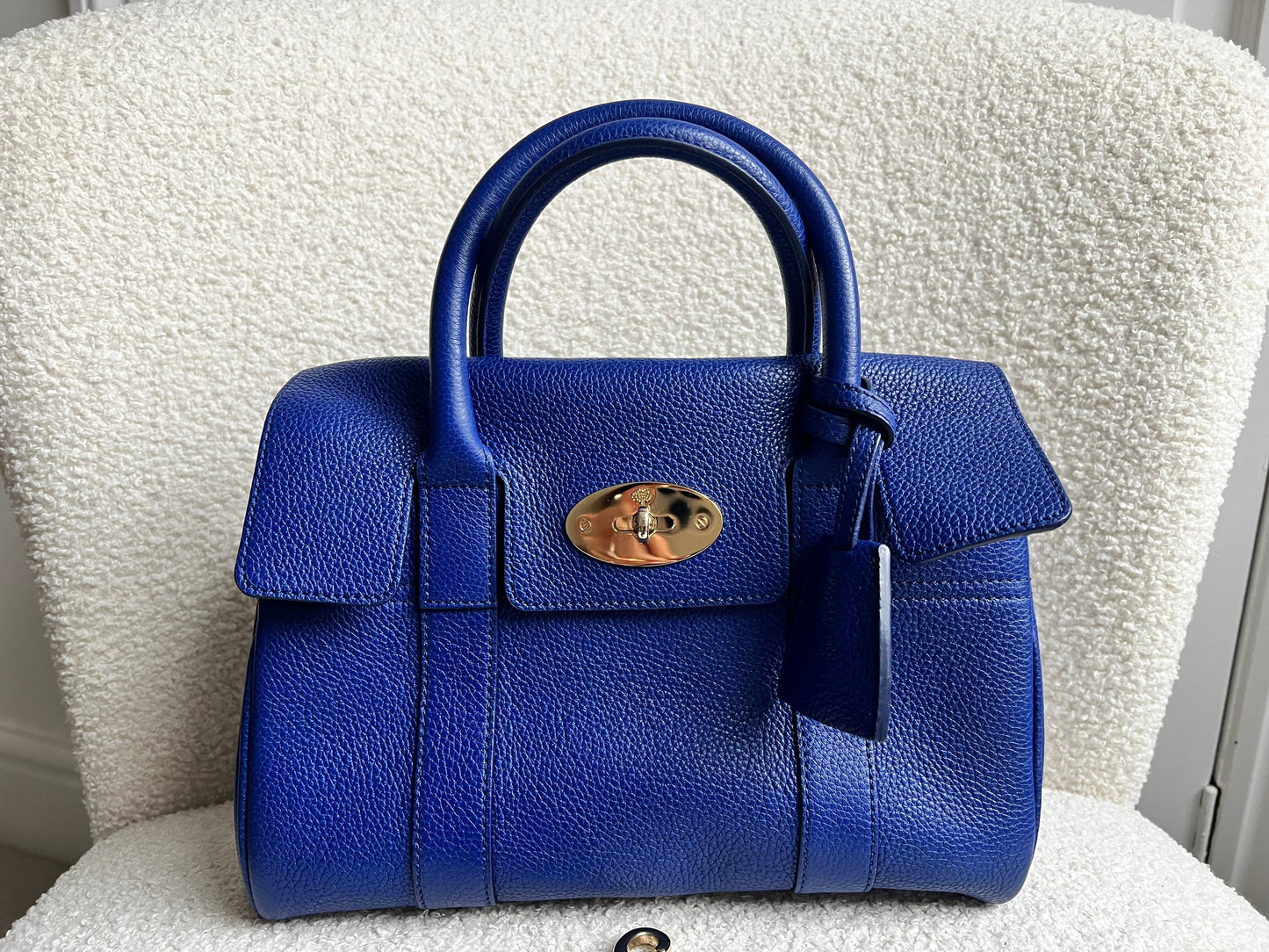 Mulberry Neon Blue Bayswater Satchel (RRP £995)