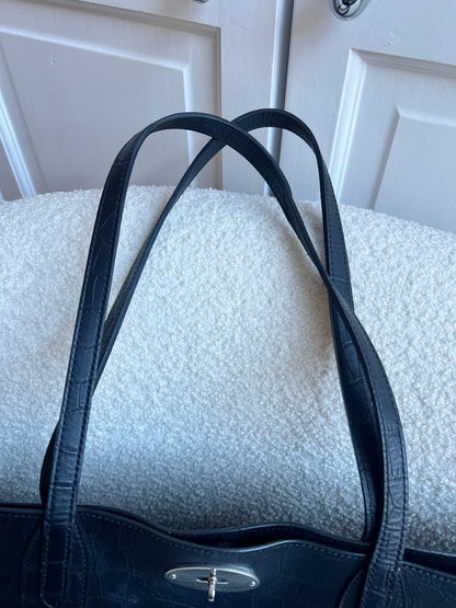 Mulberry Black Matte Croc Bayswater Tote (RRP £845)