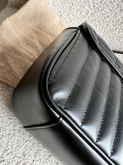 Gucci GG Black Aria Marmont Small Shoulder Bag (RRP £1800)