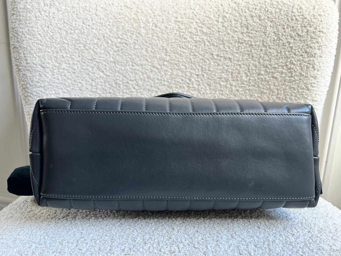 Yves Saint Laurent (YSL) Medium Grey Lou Lou Silver Hardware