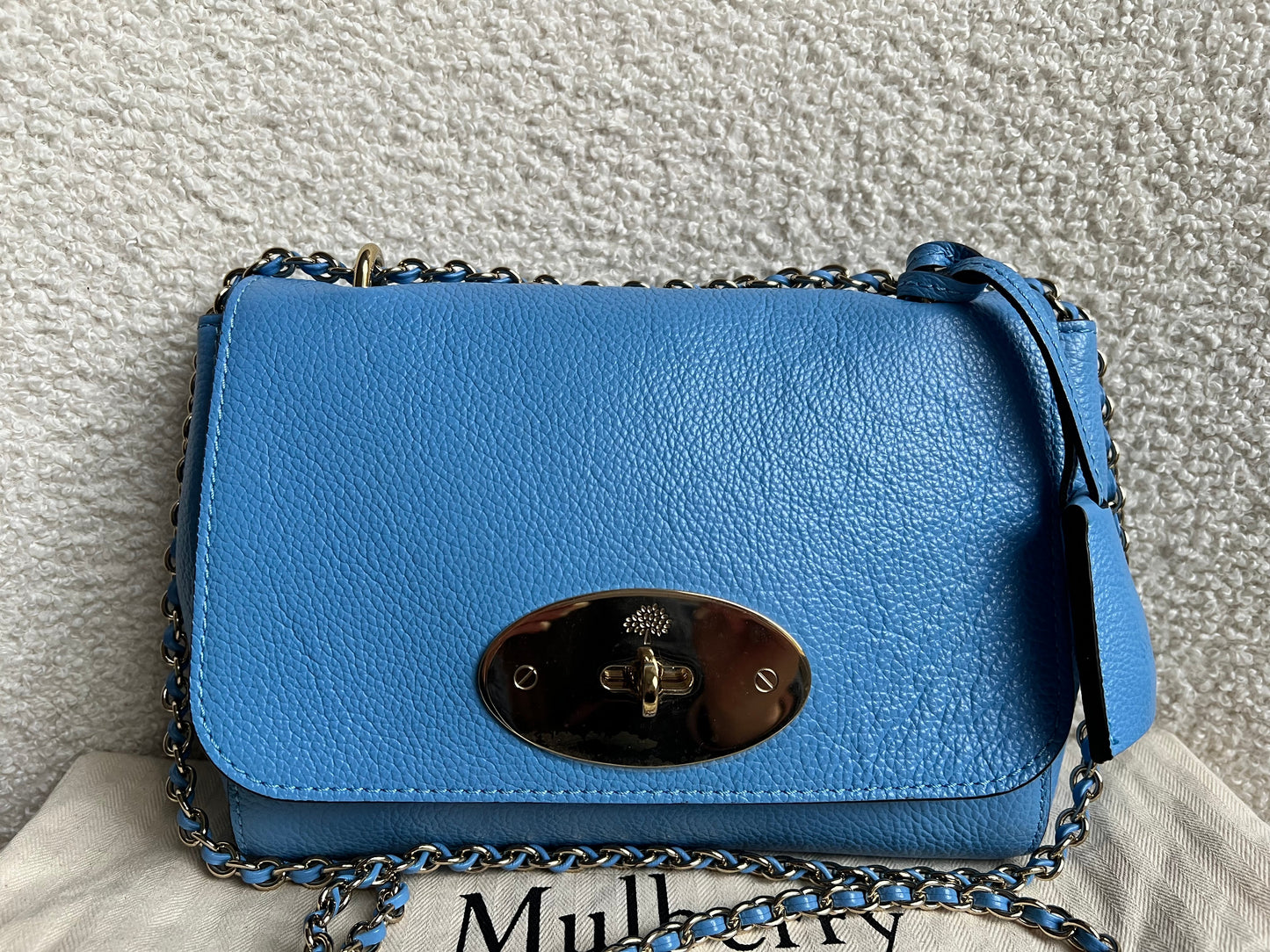 Mulberry Cornflower Blue Regular Lily with Gold Hardware (RRP £995)