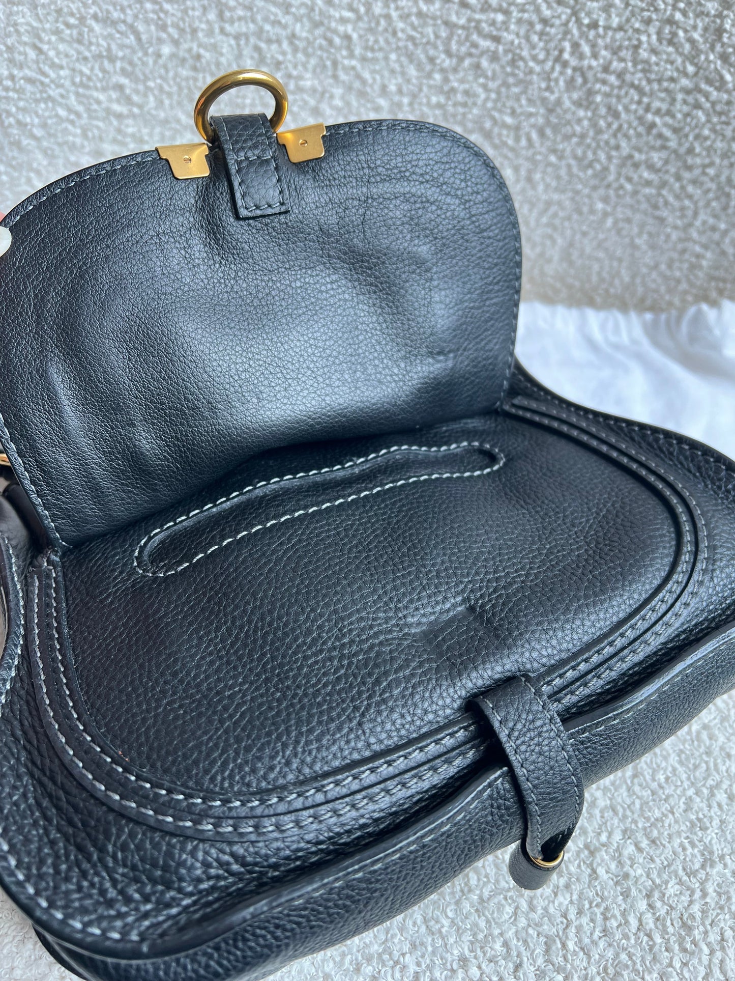 Chloe Black Mini Marcie Double Carry Bag