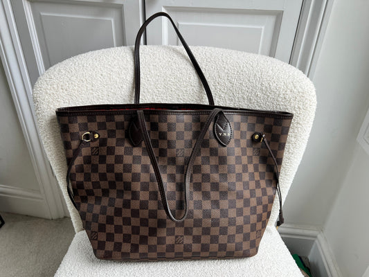 Louis Vuitton Neverfull MM Damier Ebene Cherry Interior (RRP £1,430)